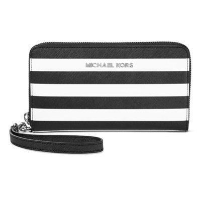 Michael Kors (マイケルコース) ラージ ジップ ウォレット 長財布　iPhone 5/5S (Border)