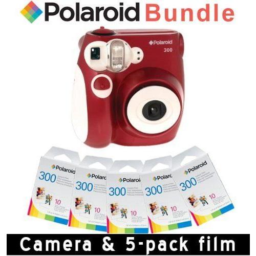 ポラロイド PIC-300 Instant Camera in Red + Accessory Kit