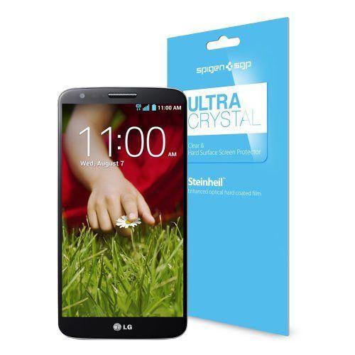 SPIGEN SGP SPIGEN LG G2 Screen Protector Clear [Ultra Crystal] Premium High Definition (HD) Screen