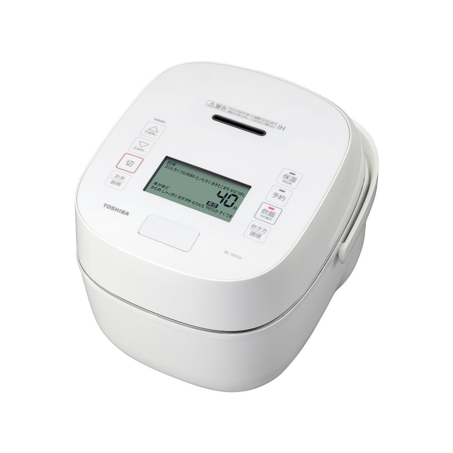 ジャンク品】 TOSHIBA IH炊飯器 RC-10VSV ホワイト 炊飯器 炎匠炊き