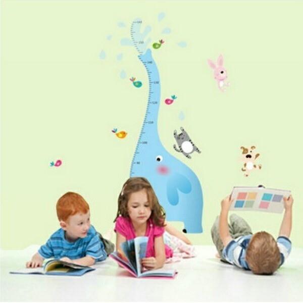 ウォールステッカー 身長計 ぞう 動物 子供部屋 かわいい 男の子 女の子 シンプル ウォールシール 壁紙 アニマル シール 象 ゾウ 身長 vr0002 | ブランド登録なし | 02