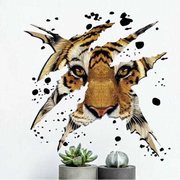 ウォールステッカー 動物 おしゃれ 寅 カフェ 子供部屋 窓 かわいい トイレ アフリカ モダン アニマル インテリアステッカー インテリア 風景 壁紙 Vr Vr Value Deco Park 通販 Yahoo ショッピング