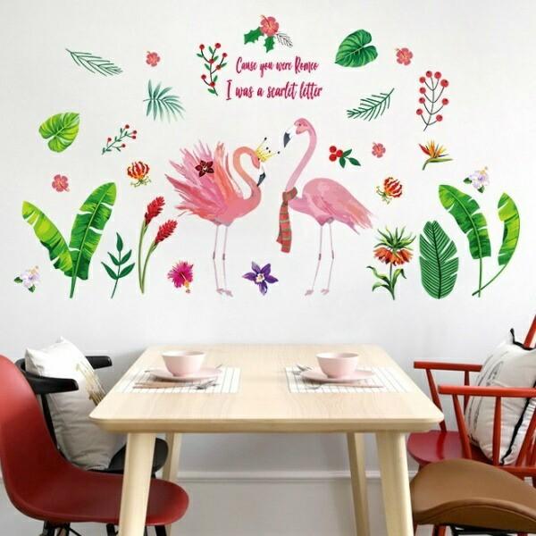 ウォールステッカー 動物 おしゃれ 花 鳥 子供部屋 フラミンゴ 海 英字 かっこいい フラワー シール 壁紙 窓 かわいい 南国 ハイビスカス ハワイ Vr Vr Value Deco Park 通販 Yahoo ショッピング