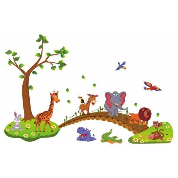 ウォールステッカー 動物 子供部屋 木 植物 おしゃれ 北欧 女の子 男の子 誕生日 花 グリーン ステッカー 葉 壁紙 キリン 鳥 キッチン 森風 きりん Vr Vr Value Deco Park 通販 Yahoo ショッピング