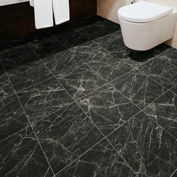 クッションフロア 大理石 黒 おしゃれ レンガ 北欧 タイル リメイクシート 床 石目 インテリア かわいい 玄関 土間 台所 柄 レトロ ブルックリン 高級感 vr02027 | 東リ | 01