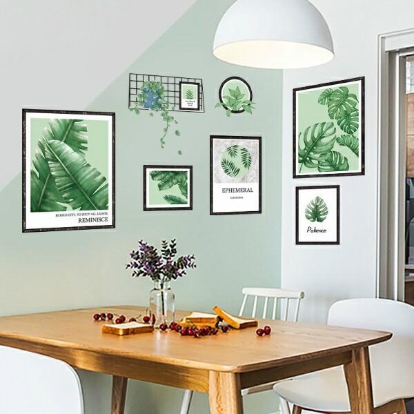 ウォールステッカー おしゃれ フレーム 海 フォトフレーム 植物 写真 額縁 南国 モンステラ リーフ ヤシの木 ビーチ 波 西海岸 サーフ ハワイ サボテン Vr093 ウォールステッカー