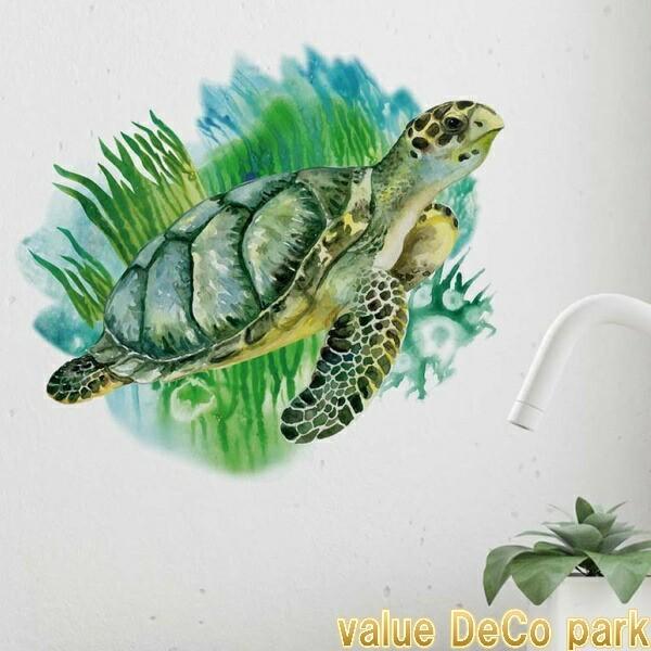 ウォールステッカー 動物 海 子供部屋 ビーチ おしゃれ 南国 亀 窓 トリックアート 3d 背景 砂浜 海岸 浜辺 夏 魚 ハワイ インテリア 壁紙 トイレ Vr Vr Value Deco Park 通販 Yahoo ショッピング