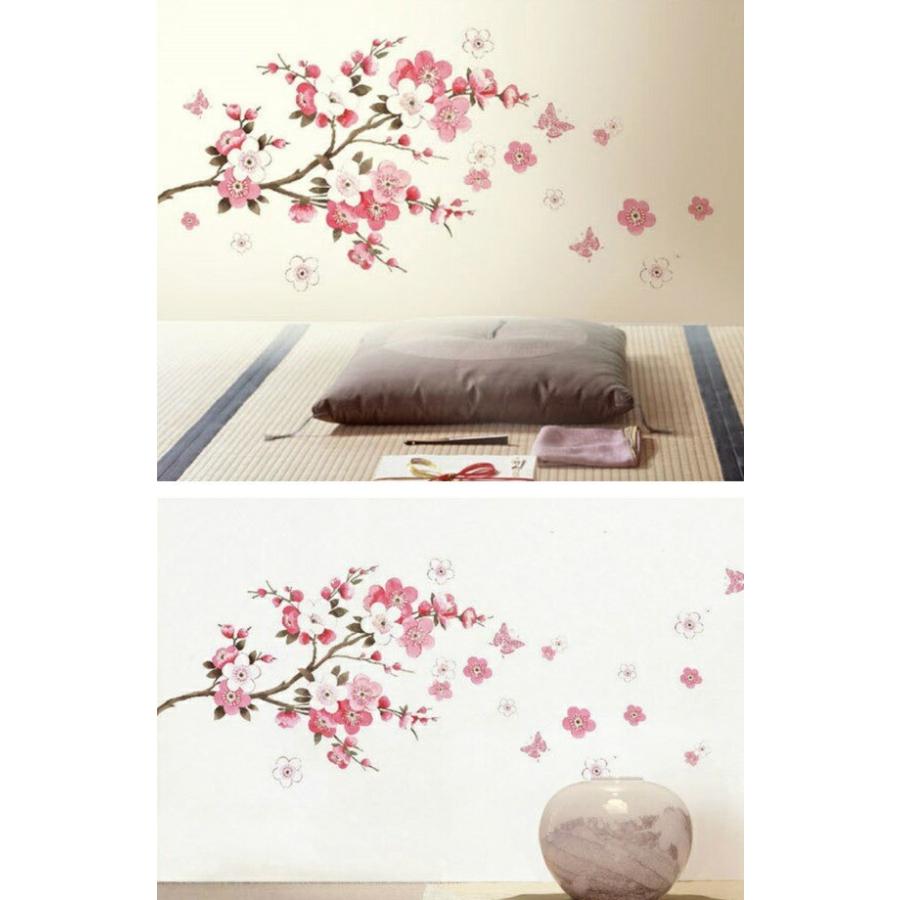 ウォールステッカー 植物 花 木 梅 桃 桜 蝶 さくら サクラ インテリア シール 壁紙 花見 おしゃれ 和風 春 北欧 キッチン カフェ モダン の木 和室 Vr Vr Value Deco Park 通販 Yahoo ショッピング