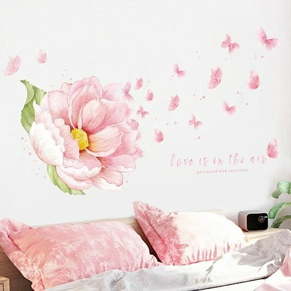 ウォールステッカー 植物 おしゃれ 花 蝶 カフェ モダン 大きな花 森 かわいい ピンク 花びら インテリア 玄関 階段 ステッカー 壁紙 キッチン トイレ Vr Vr Value Deco Park 通販 Yahoo ショッピング