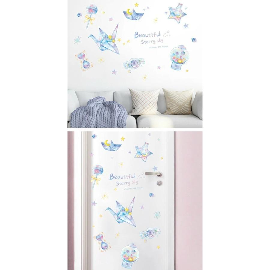 ウォールステッカー 子供部屋 おしゃれ 海 宇宙 男の子 女の子 子ども ステッカー 壁紙 トイレ 星 空 シール スター インテリア 月 鶴 折り鶴 メルヘン Vr Vr Value Deco Park 通販 Yahoo ショッピング