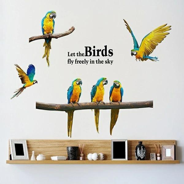 ウォールステッカー 鳥 動物 木 植物 おしゃれ 南国 アルファベット 英語 英字 文字 トイレ 壁紙 シール オウム トロピカル リゾート ジャングル 玄関 Vr023 Vr023 Value Deco Park 通販 Yahoo ショッピング