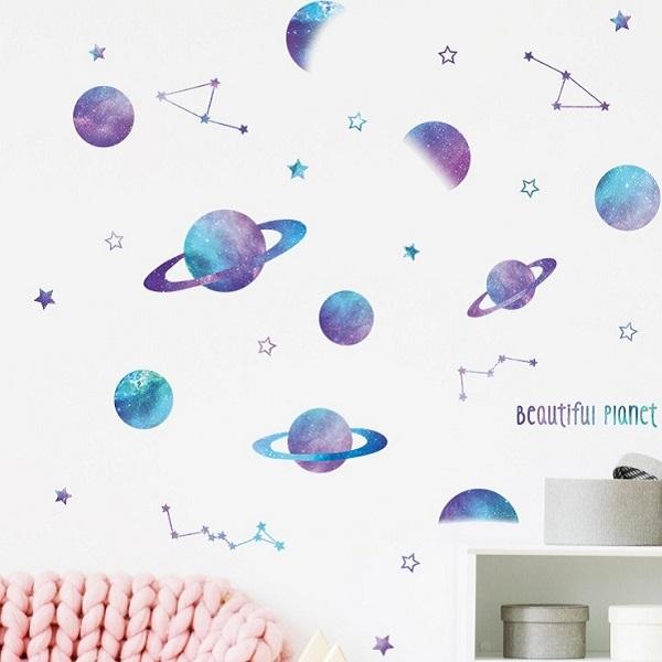ウォールステッカー おしゃれ 宇宙 子供部屋 惑星 窓 男の子 女の子