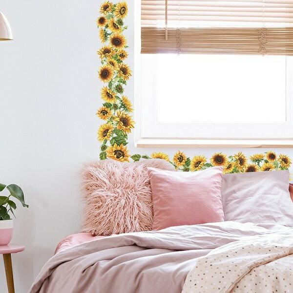ウォールステッカー 花 ひまわり 北欧 植物 カフェ おしゃれ ボタニカル モダン 階段 窓 草 夏 リーフ キッチン 葉 ライン 壁紙 Diy ヒマワリ 向日葵 Vr Vr Value Deco Park 通販 Yahoo ショッピング