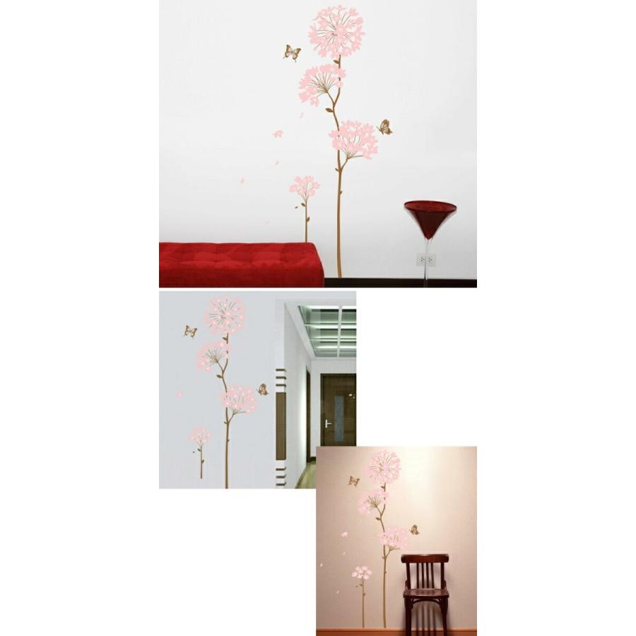 ウォールステッカー おしゃれ 花 北欧 カフェ 植物 蝶 桜 ウオールステッカー モダン 桜 大きな花 フラワー アジアン デコシール 壁紙 トイレ 木 日本 vr0351 | ブランド登録なし | 02