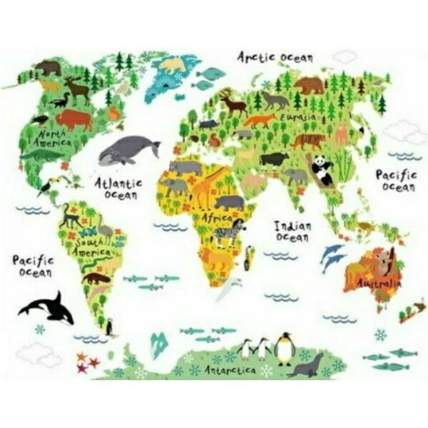 高級な Decowall Dat 1306n カラフルな世界地図 大 ウォール ステッカー デコ 幼稚園 保育園 子供部屋 Diy 用 壁転写 シール ウォールアート 男の子 女の子 10代 こども バスルーム デコレーション ビニール 寝室用 ティーン キッズ ウォールペーパー 壁紙 家具 部屋用