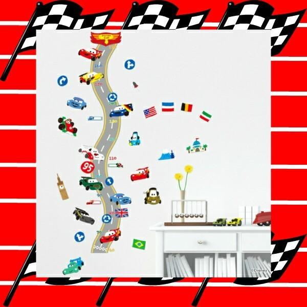 ウォールステッカー 子供部屋 ディズニー カーズ 身長計 シンプル