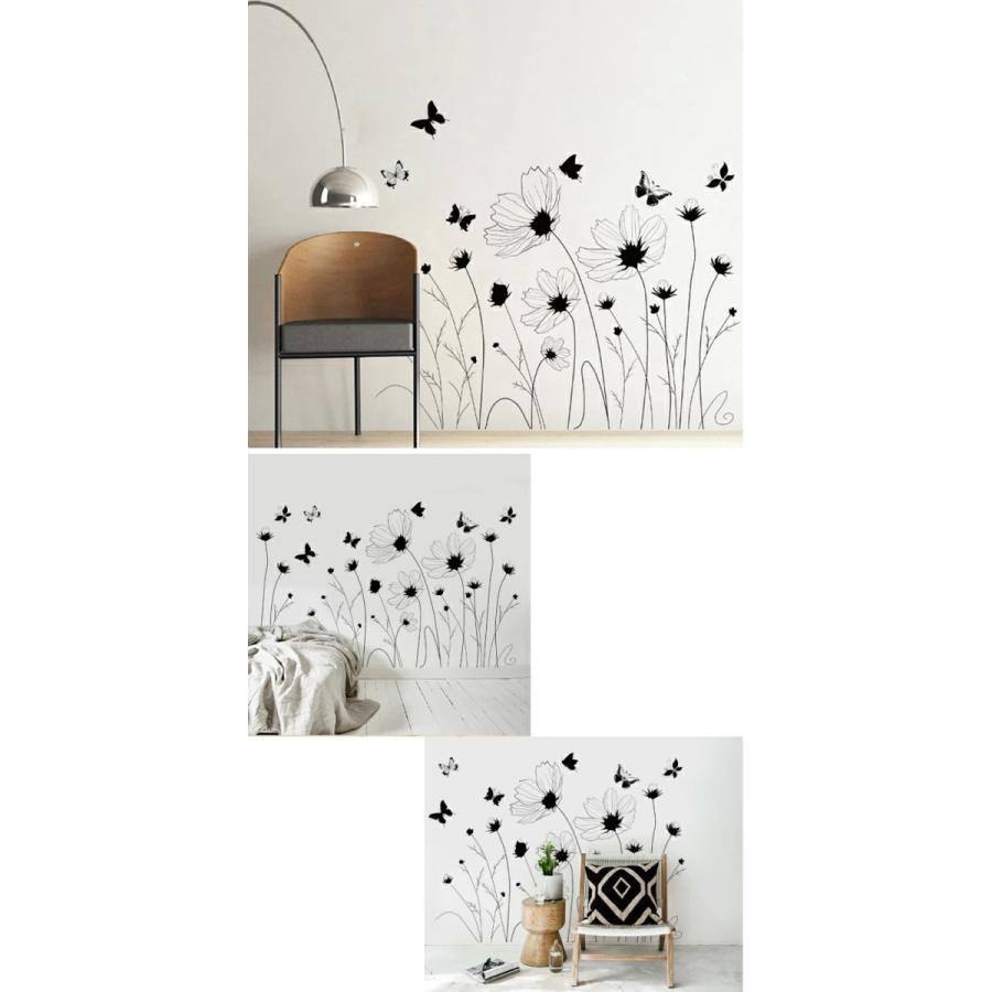 ウォールステッカー おしゃれ 植物 花 黒い コスモス 北欧 フラワー モノトーン 木 蝶 アイビー ステッカー 秋桜 洗面所 壁シール 花のつる 玄関 Vr0709 Vr0709 Value Deco Park 通販 Yahoo ショッピング