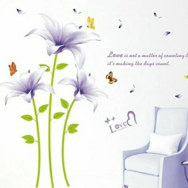 ウォールステッカー 植物 花 おしゃれ ゆり ユリ 百合 ウォールシール 木 英字 シール カフェ モダン ユリの花 北欧 窓 紫 蝶 葉 和風 アジアン 森 Vr0711 Vr0711 Value Deco Park 通販 Yahoo ショッピング
