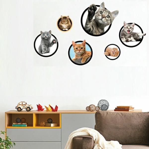 ウォールステッカー 猫 ねこ 動物 ネコ おしゃれ キャット アニマル ウォールシール 黒猫 三毛猫 シール 3d 猫好き かわいい 壁穴 インテリア 壁紙 Vr0850 Vr0850 Value Deco Park 通販 Yahoo ショッピング