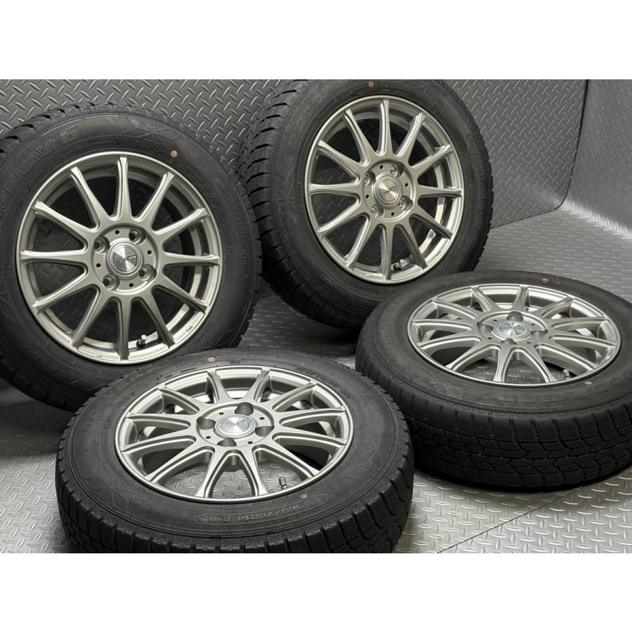 【フィット/マーチ/デミオ等】weds ravrion LUMIERE 14インチ 5.5J+42 4穴100 グッドイヤー アイスナビ6 165/70R14 ICE NAVI6 (25020007) |  | 01