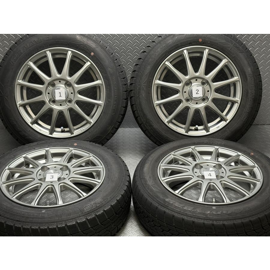 【フィット/マーチ/デミオ等】weds ravrion LUMIERE 14インチ 5.5J+42 4穴100 グッドイヤー アイスナビ6 165/70R14 ICE NAVI6 (25020007) |  | 02