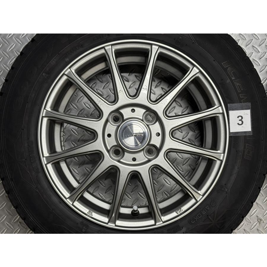 【フィット/マーチ/デミオ等】weds ravrion LUMIERE 14インチ 5.5J+42 4穴100 グッドイヤー アイスナビ6 165/70R14 ICE NAVI6 (25020007) |  | 03