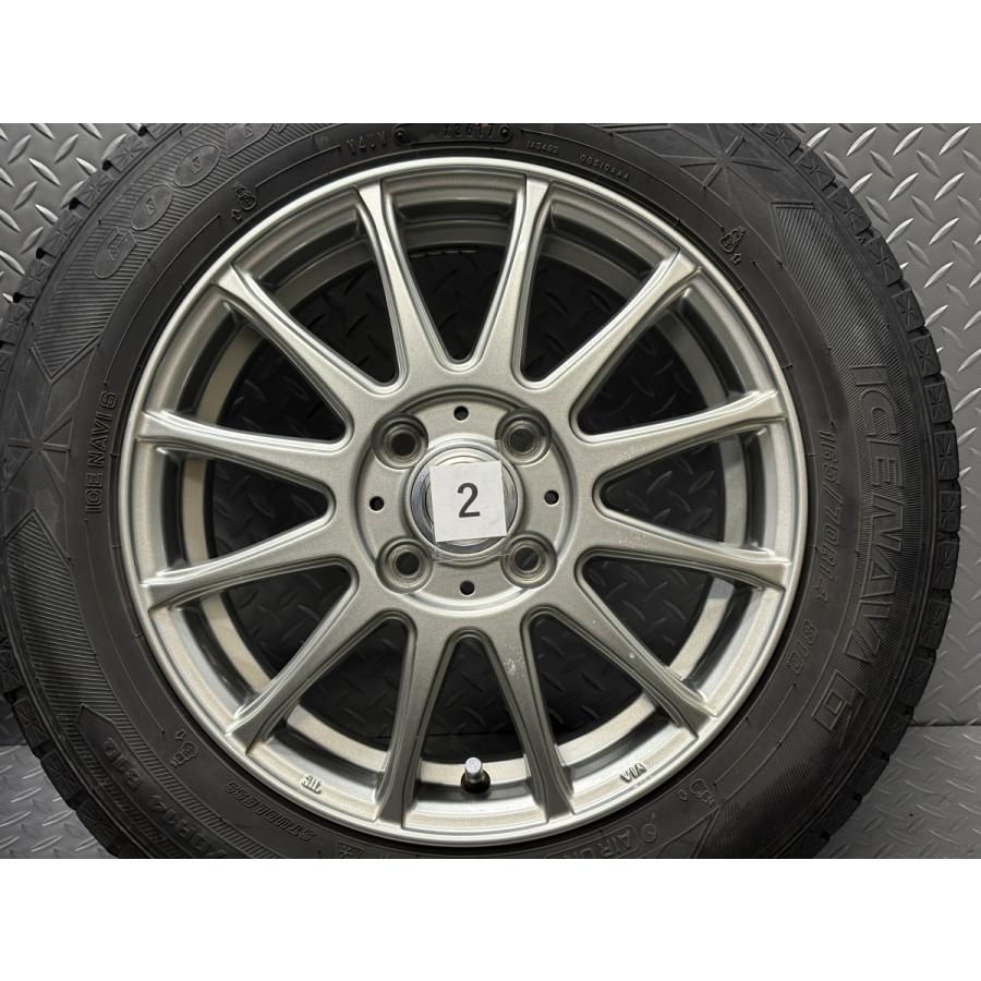 【フィット/マーチ/デミオ等】weds ravrion LUMIERE 14インチ 5.5J+42 4穴100 グッドイヤー アイスナビ6 165/70R14 ICE NAVI6 (25020007) |  | 05