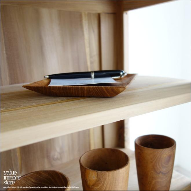 チーク無垢材 飾り棚 i - l/N 食器棚 コレクションケース ガラス