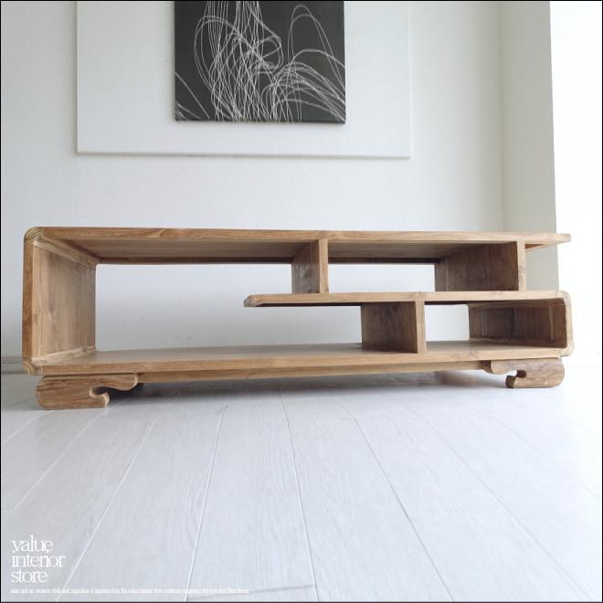 チーク無垢材 大型リビングテーブルTAH センターテーブル 長机 座敷机 テレビ台 ローテーブル W160 x D60cm | 