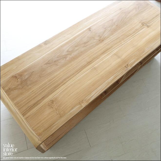 チーク無垢材 大型リビングテーブルTAH センターテーブル 長机 座敷机 テレビ台 ローテーブル W160 x D60cm |  | 10
