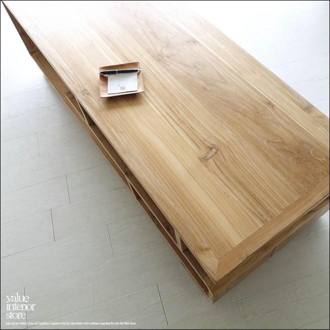 チーク無垢材 大型リビングテーブルTAH センターテーブル 長机 座敷机 テレビ台 ローテーブル W160 x D60cm |  | 03