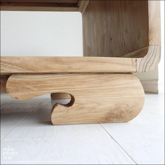 チーク無垢材 大型リビングテーブルTAH センターテーブル 長机 座敷机 テレビ台 ローテーブル W160 x D60cm |  | 04