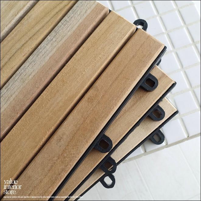 デッキタイル 最高級ミャンマーチークウッド 1箱9枚入 デッキタイル 最