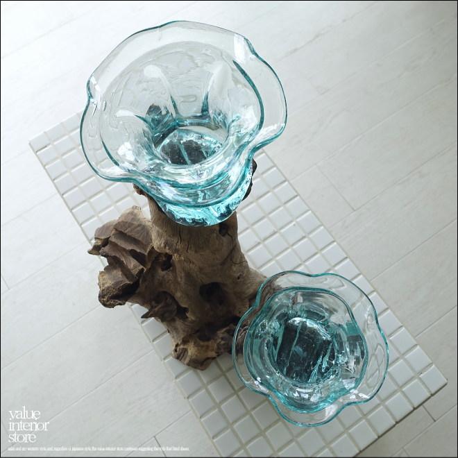 硝子フラワーベースTuliW 花瓶 メダカ鉢 めだか鉢 プリミティブ 硝子フラワーベースTuliW 花瓶 メダカ鉢 めだか鉢 プリミティブ