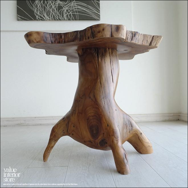 天然木　コーヒーテーブル　サイドテーブル　(一枚板) 天然木 一枚板 サイド テーブル 飾り台 棚コーヒーテーブル