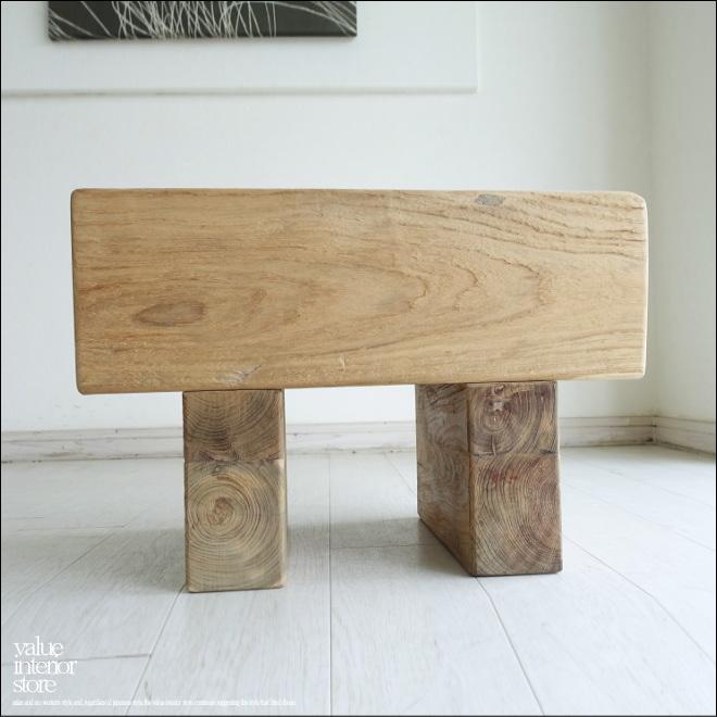 チーク材　オールドヴィンテージ　スツール 楽天市場】オールドチークスツール 30R 高さ55cm ラウンド