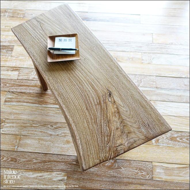 オールドチークベンチEN スツール 長椅子 古材家具 一枚板 無垢材 椅子