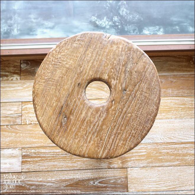 オールドチーク無垢材 プリミティブ丸スツール/03 椅子 花台 古材スツール ナチュラル カフェチェア 無垢材家具 |  | 05