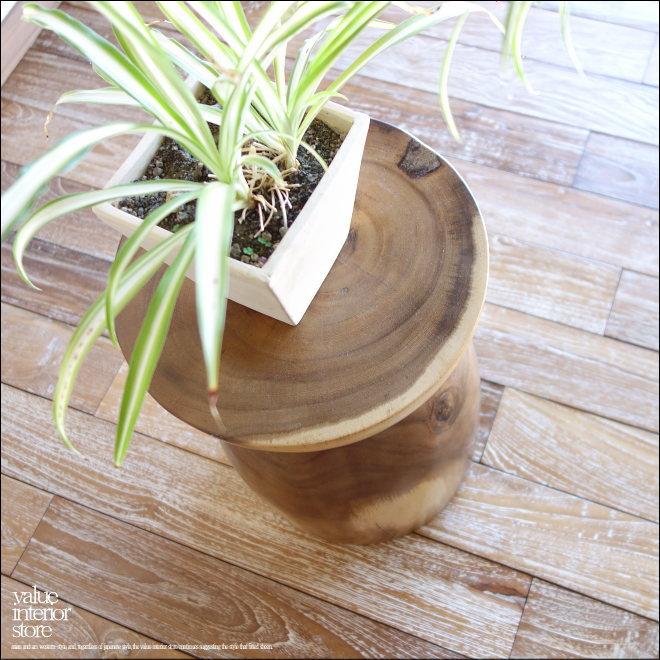 無垢材 マッシュルームスツール / N03 イス 椅子 ベンチ 木製スツール 花台 ナチュラル モンキーポッド |  | 04