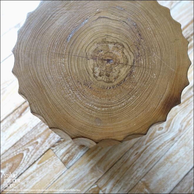 チーク総無垢材 スツールLS/N イス チェア 椅子 丸太スツール 花台 ナチュラル 素朴 削出し 一点物 20kg |  | 01