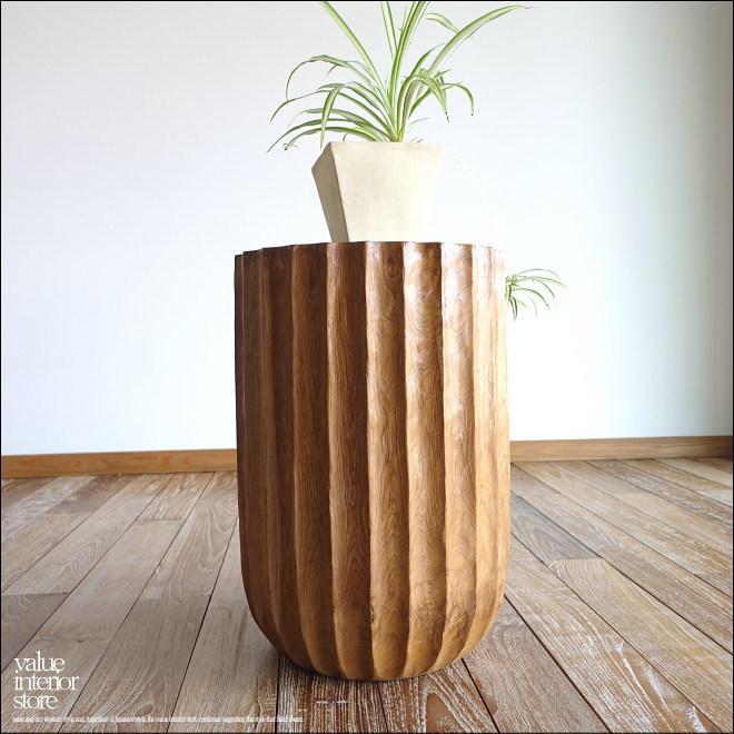 チーク総無垢材 スツールLS/N イス チェア 椅子 丸太スツール 花台 ナチュラル 素朴 削出し 一点物 20kg |  | 05