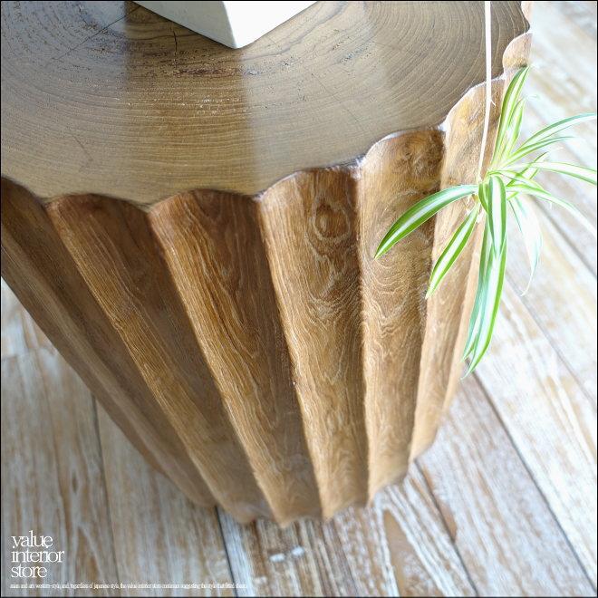 チーク総無垢材 スツールLS/N イス チェア 椅子 丸太スツール 花台 ナチュラル 素朴 削出し 一点物 20kg |  | 06