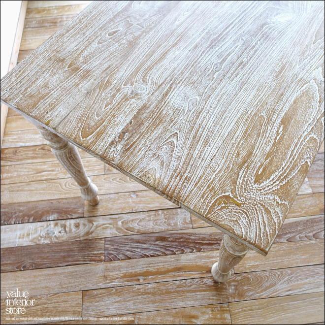 訳あり品】オールドチーク無垢材 ダイニングテーブルNW190cm 食卓 