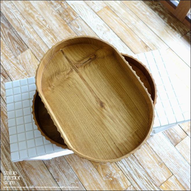 無垢材 チークトレイhack/W40cm お盆 サービングトレイ 配膳トレー ティートレー 手彫り 世界三大銘木 W40xD27.5cm |  | 05