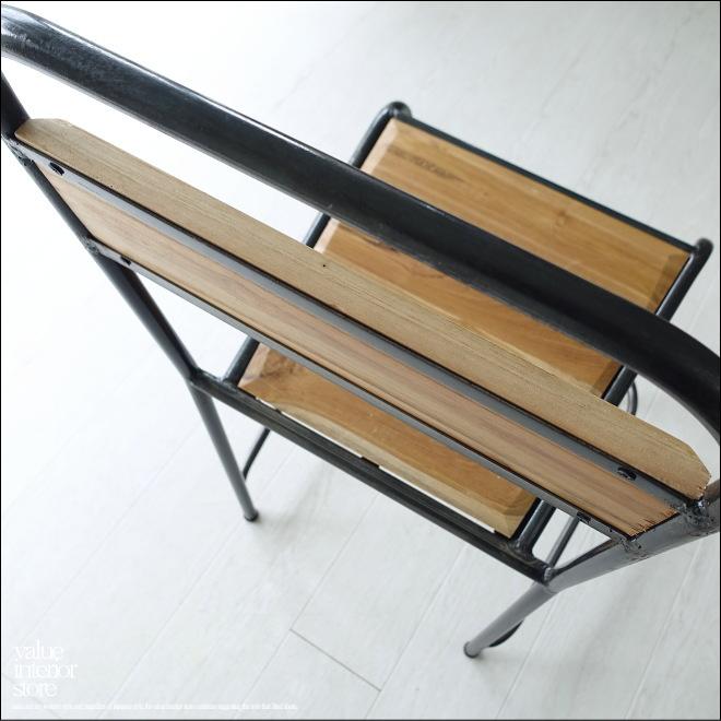 チーク無垢材 カフェチェアAntika スタッキングチェア スクールチェア 椅子 イス 工業系 ナチュラル カフェ什器 鉄フレーム |  | 03