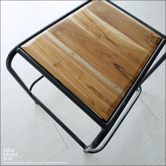 チーク無垢材 カフェチェアAntika スタッキングチェア スクールチェア 椅子 イス 工業系 ナチュラル カフェ什器 鉄フレーム |  | 05