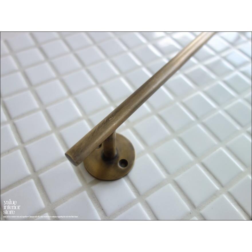 真鍮タオルバー タオル掛け タオルハンガー 洗面所 新品 手作り ヴィンテージ調 タオルかけ 真鍮金物 タオルホルダー 工務店用 DIY V_S |  | 02