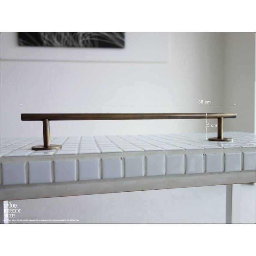 真鍮タオルバー タオル掛け タオルハンガー 洗面所 新品 手作り ヴィンテージ調 タオルかけ 真鍮金物 タオルホルダー 工務店用 DIY V_S |  | 05