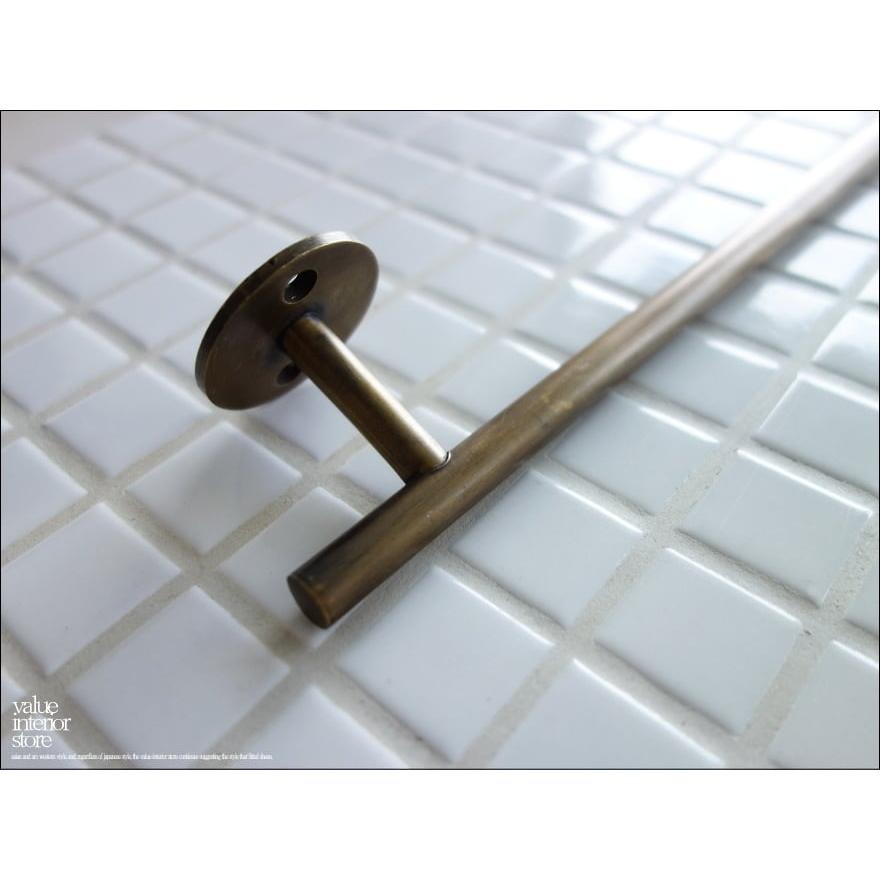 真鍮タオルバー タオル掛け タオルハンガー 洗面所 新品 手作り ヴィンテージ調 タオルかけ 真鍮金物 タオルホルダー 工務店用 DIY V_S |  | 06