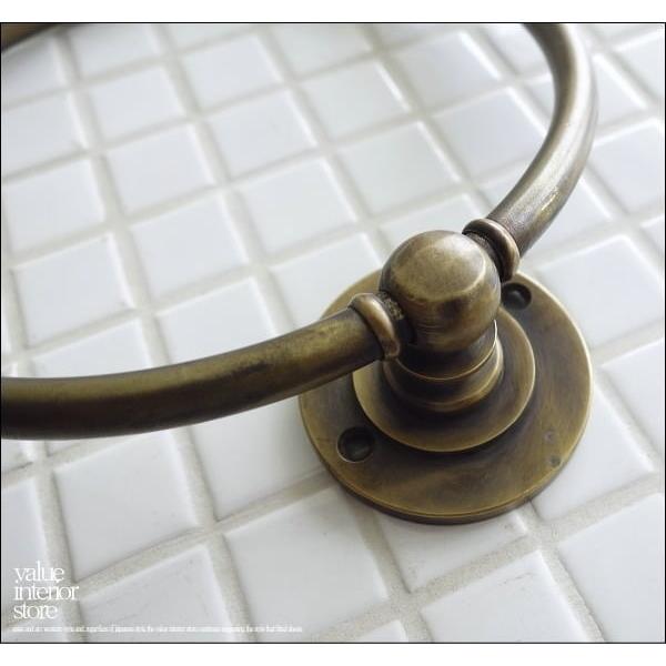 真鍮タオル掛けCL タオルハンガー レトロ調 タオルかけ 壁掛け ブラスハンガー タオルリング 住宅用品 バス用品 洗面用品 V_S |  | 02